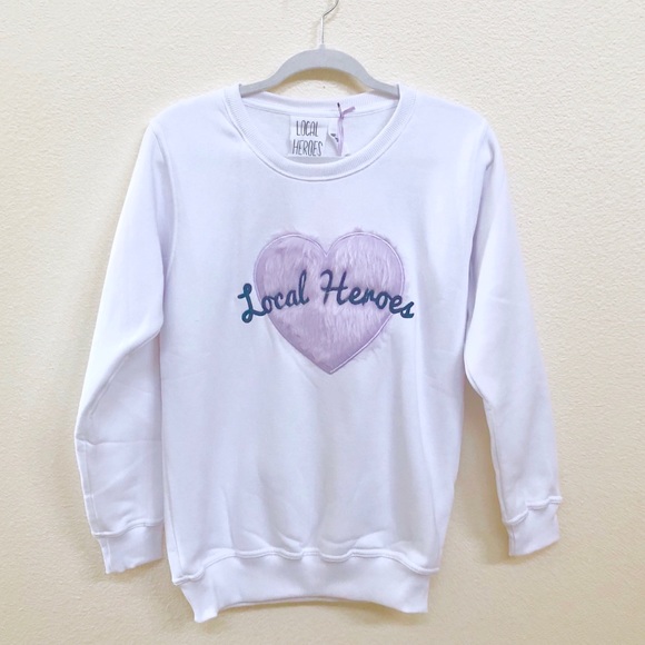 [NWT] Local Heroes fur heart cozy sweatshirt - Picture 7 of 8